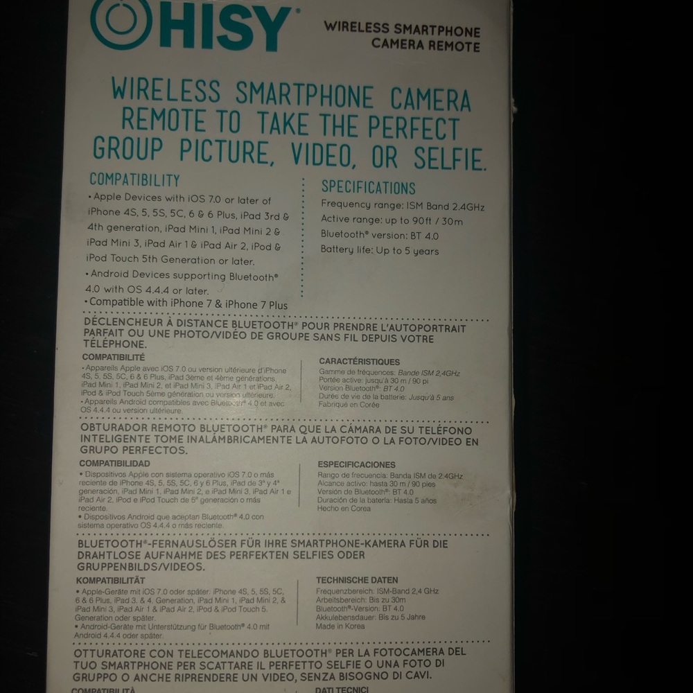 Wireless smartphone camera remote - Picture 2 of 2